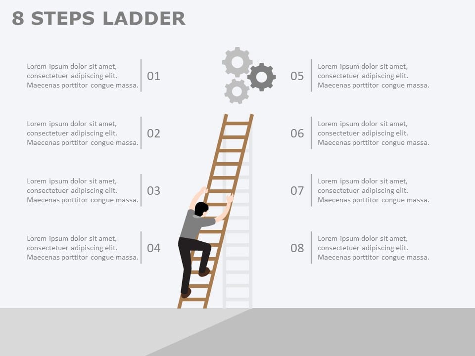 8 Steps Growth Ladder Powerpoint Template Slideuplift 5875